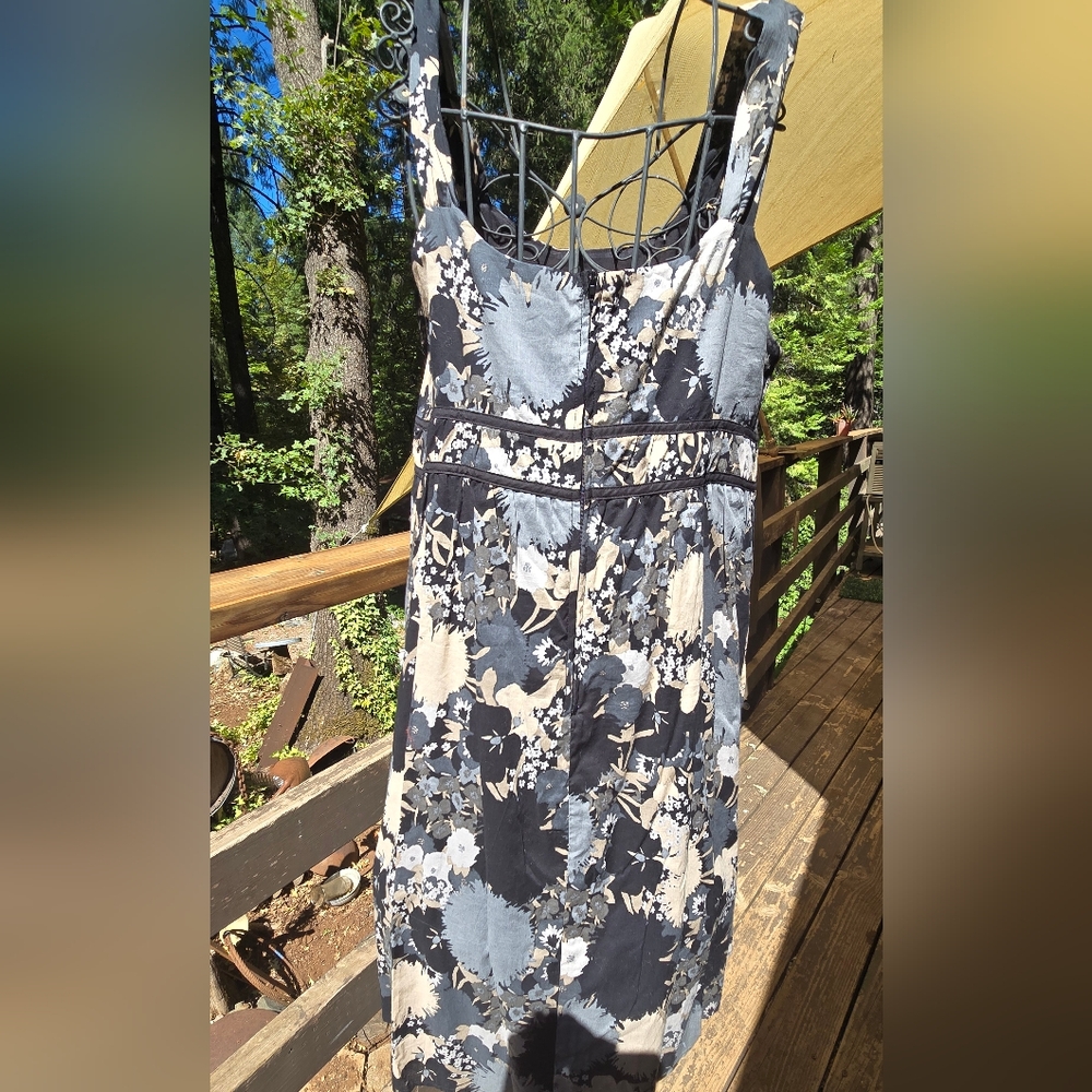 Mossimo Vintage Black Floral Fit & Flair Dress Sz16W/18W - Picture 5 of 7